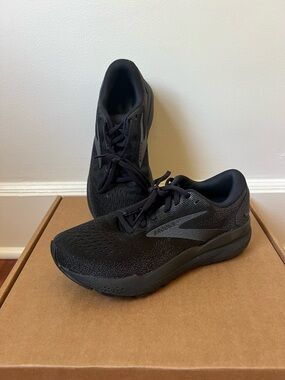 Brooks Ghost 16 Women's Running Sneaker Shoes Lace-Up Black Size US8.5 EU40